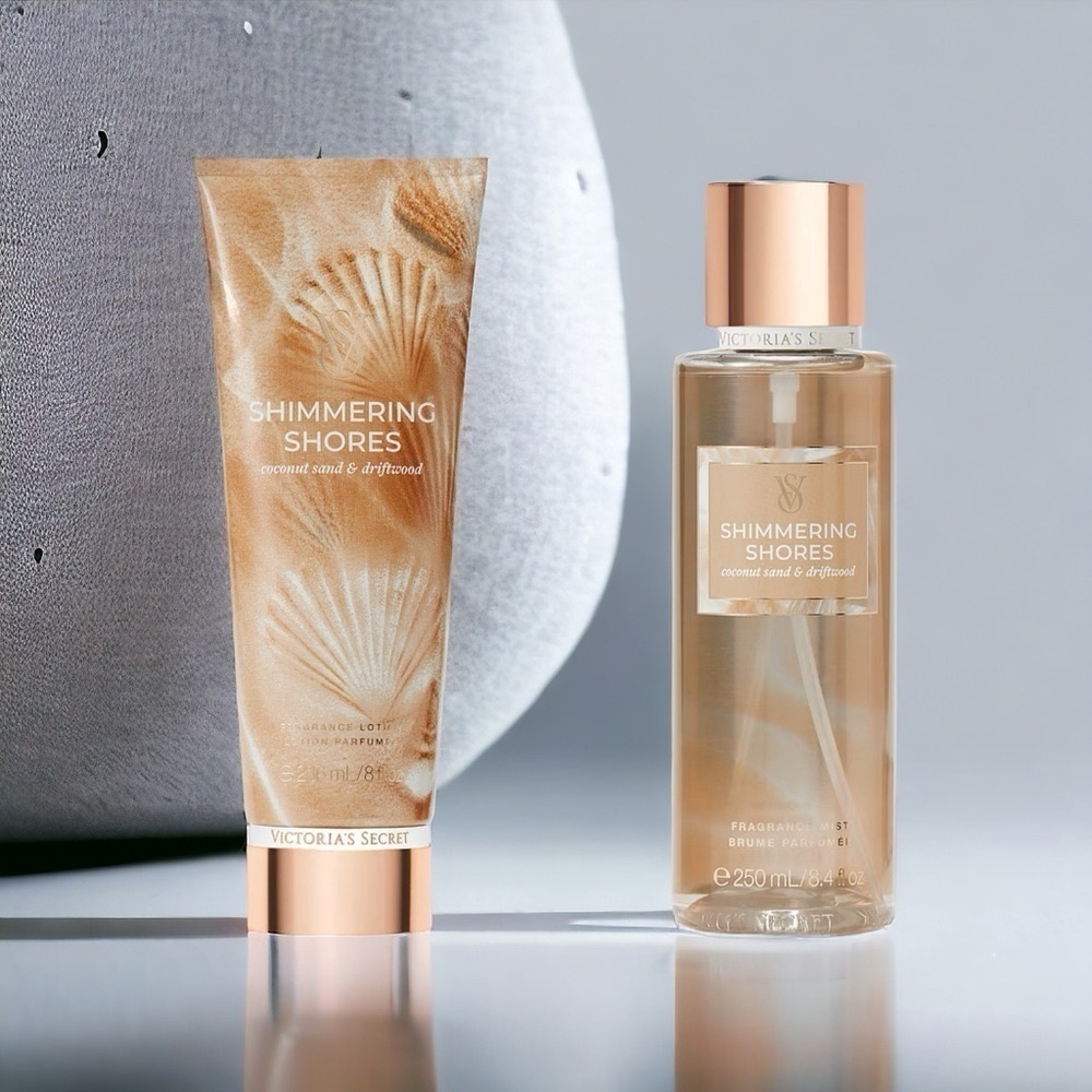 Victoria’s Secret Shimmering Shores Coconut Sand & Driftwood Lotion Set Nwt